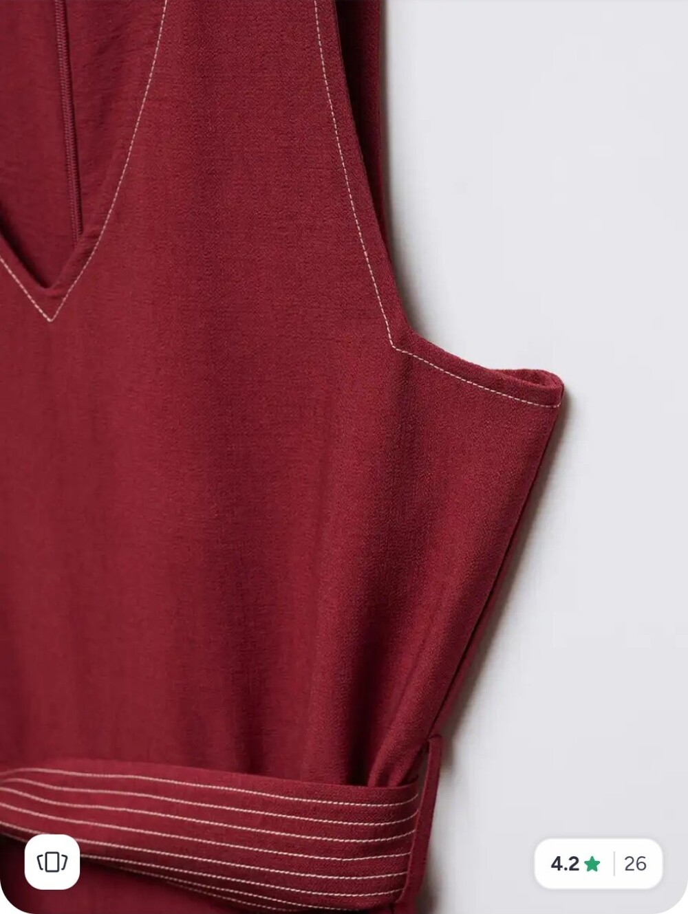 ❣️🍉🍷Mango Sleeveless V-Neck Jumpsuit in Deep Wine - Picture 9 of 9